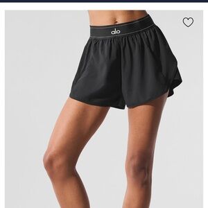 ALO Yoga Black Match Point Shorts